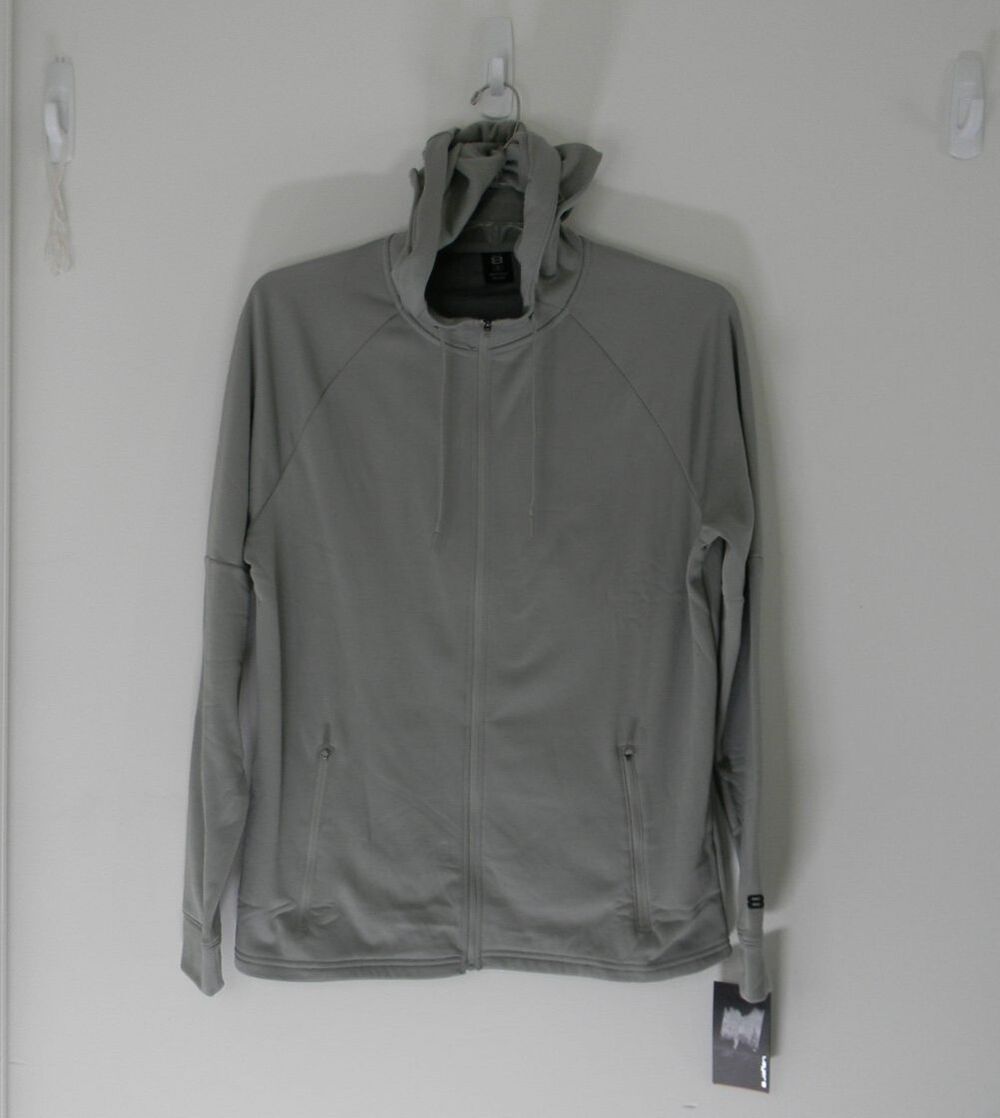 Layer 8 Men's Full Zip Green Hoodie Sweatshirt Pockets Qwick Dry NWT